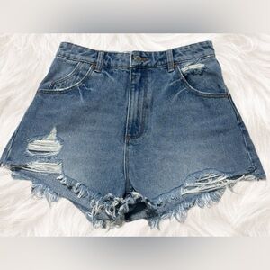 Rolla’s Dusters High Rise Cutoff Shorts Distressed Frayed Hem 27